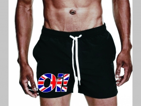 British Oi!  - plavky s mot&iacute;vom - plavkov&eacute; p&aacute;nske kraťasy s pohodlnou gumou v p&aacute;se a &scaron;n&uacute;rkou na dotiahnutie vhodn&eacute; aj ako klasick&eacute; kraťasy na voľn&yacute; čas